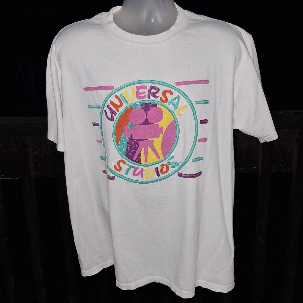 Vintage UNIVERSAL STUDIOS Camera T Shirt Size XL